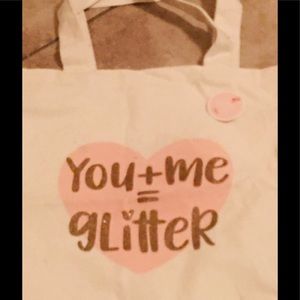 Cute white canvas bag